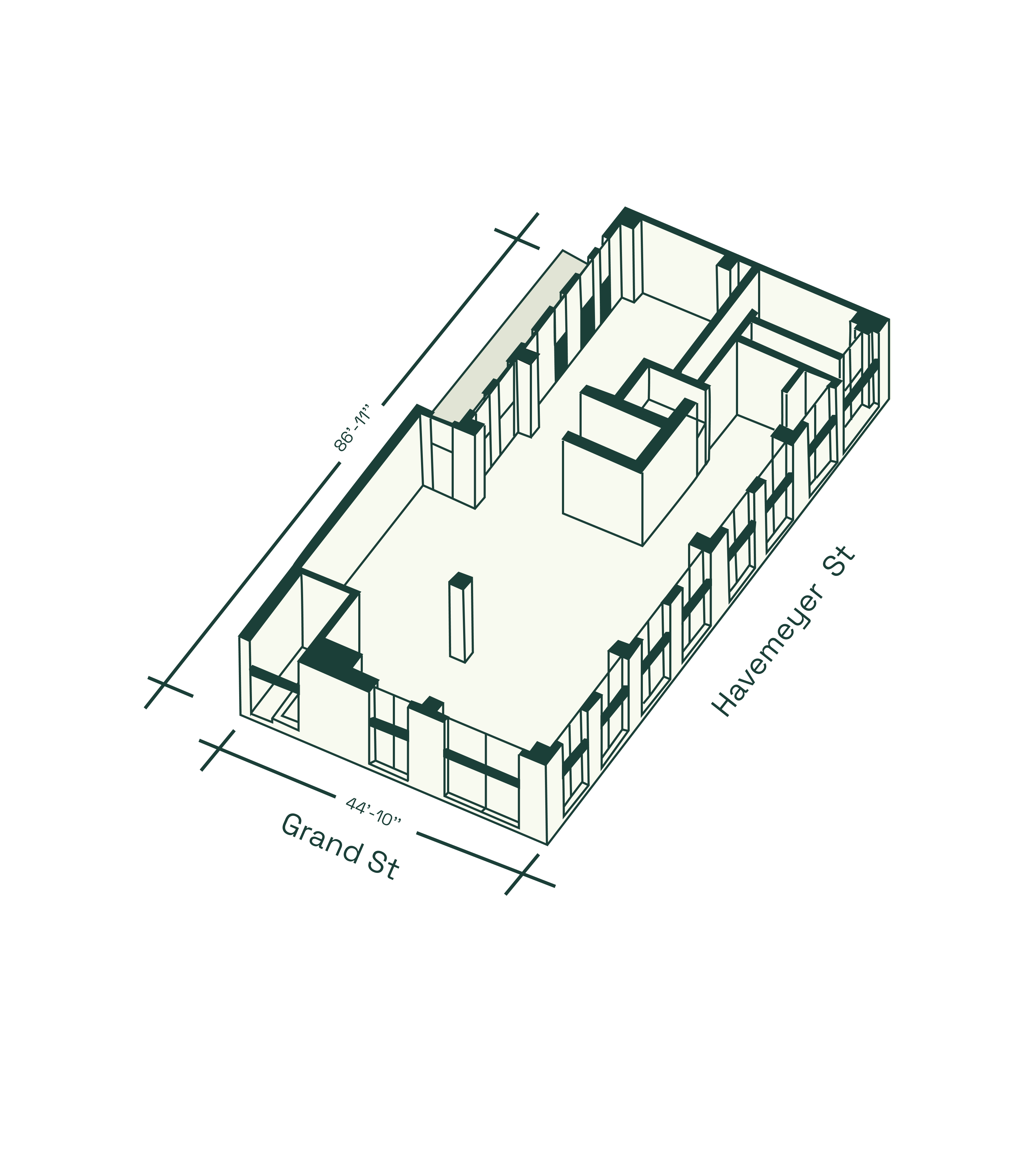 Ground Floor: 3,400 SF | Outdoor Area: 280 SF