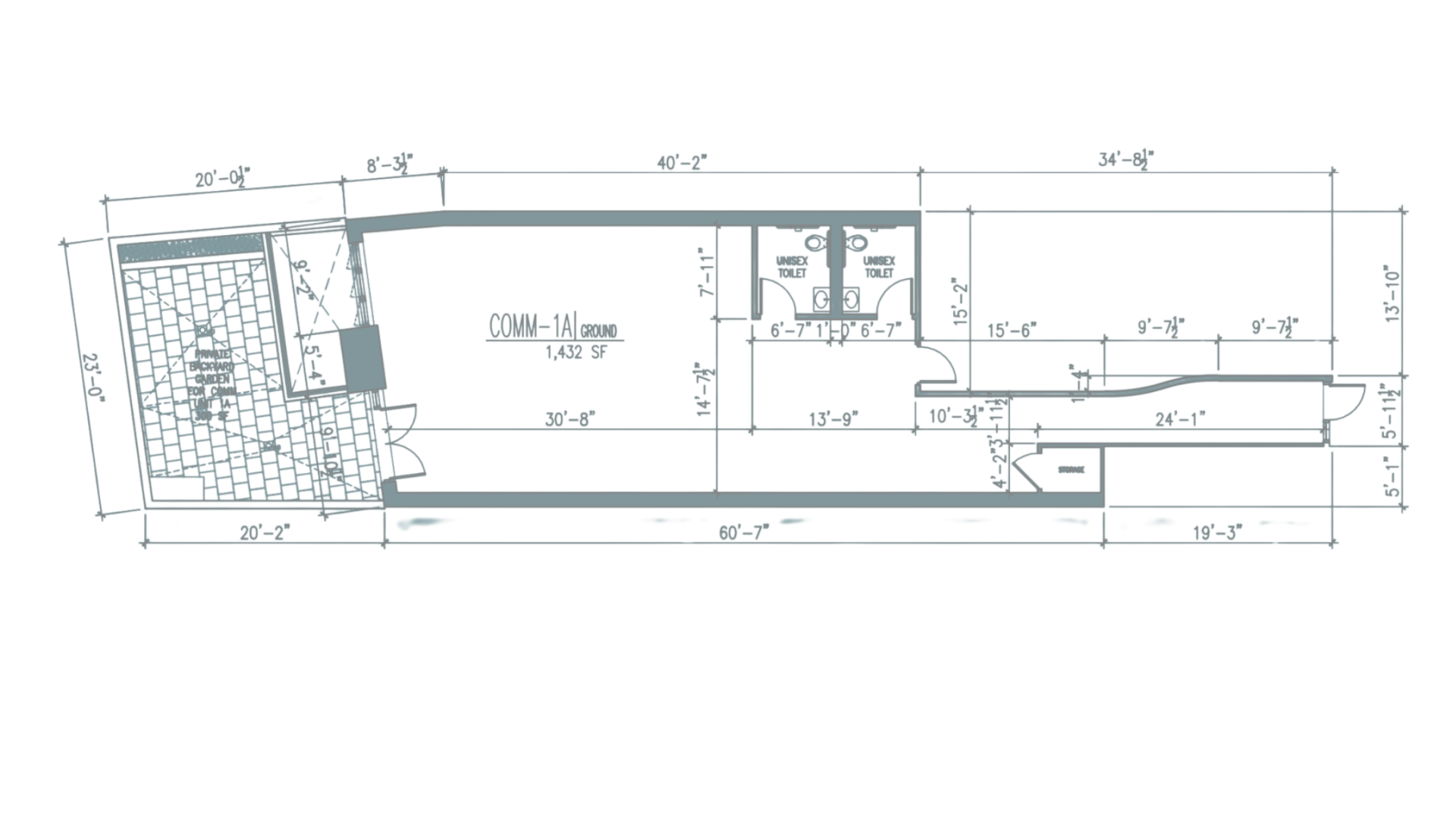 Ground Floor: 1,432 SF | Outdoor Area: 300 SF